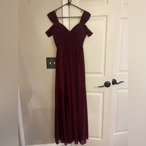 Burgundy/ Wine colored bridesmaids dress